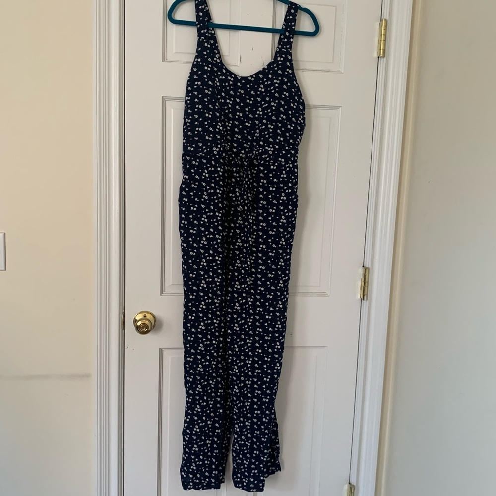 Navy RD Style Jumpsuit with white Floral print